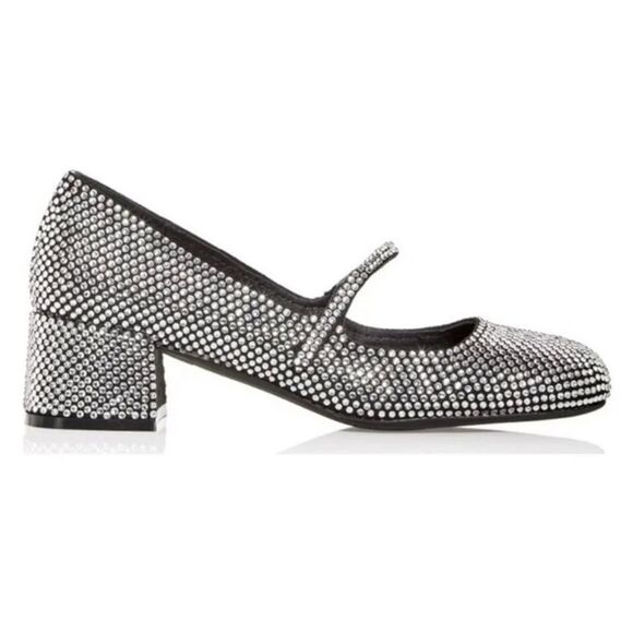 Jeffrey Campbell Rhinestone Covered Mary Jane Block Heels Size 7 NWOB - Picture 3 of 11